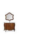 BOIS CABINET SALLE DE BAIN ART PAUVRES CLASSIC AVEC MIROIR