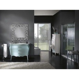 MÖBEL BADMÖBEL GEMALTEN SPIEGEL MIT SWAROVSKI WATER MARINA DESIGN VENETO