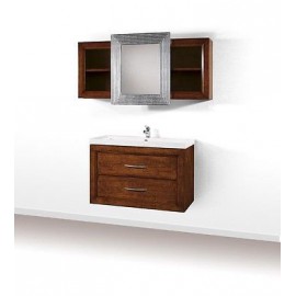 MÖBEL BADMÖBEL HOLZ ART POOR MIT CLASSIC DACH UND SPIEGEL