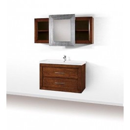 MÖBEL BADMÖBEL HOLZ ART POOR MIT CLASSIC DACH UND SPIEGEL