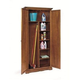 MUEBLE despensa GABINETE escoba NOGAL 2 puertas con ART POOR
