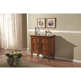 Armario móvil 2 PUERTA 2 CAJÓN sólido TERMINADO INTARSIO BASSANO