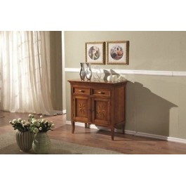 CABINET CABINET 2 PORTES 2 TIROIRS FINITION SOLIDE INTARSIO BASSANO