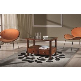 TAVOLINO BASSO RETTANGOLARE NOCE ARTE POVERA