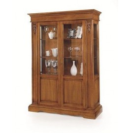 SHOWCASE MUEBLE BIBLIOTECA CRAFTED MADERA BASSANO 2 PUERTAS