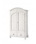 ARMADIO x camera da letto - 2 ANTE LEGNO LACCATO BIANCO COUNTRY PROVENZALE
