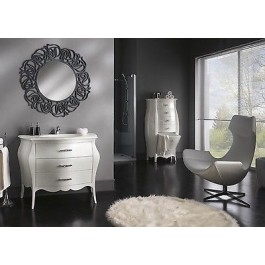 BOIS CABINET SALLE DE BAIN ART PAUVRES CLASSIC AVEC MIROIR