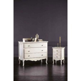 Nachtstuhl ‚GLOSS WEISS HOLZKISTE HOLZ