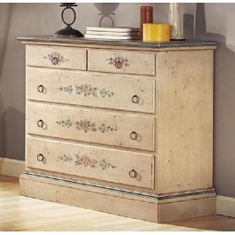 COMO LEGNO CASSETTIERA DECORATO A MANO DIPINTO ANTICATO COUNTRY COLLECTION