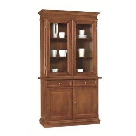 DRESSER WOOD MOBILE 2 ANTE WITH WINDOW POOR ART COLOR WALNUT