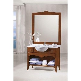 BOIS CABINET SALLE DE BAIN ART PAUVRES CLASSIC AVEC MIROIR