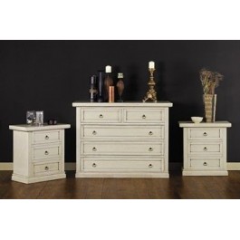 ANGEBOT IN Nachtstuhl ‚bemalter Holz ANTIQUE IVORY - WEISS - x Schlafzimmer