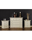 ANGEBOT IN Nachtstuhl ‚bemalter Holz ANTIQUE IVORY - WEISS - x Schlafzimmer
