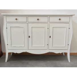 DRESSER - ONLY SHAPED BASE GLOSS WHITE WOOD