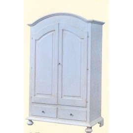 ARMADIO LEGNO BIANCO ANTICATO INVECCHIATO - STILE COUNTRY