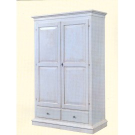 ARMADIO LEGNO BIANCO ANTICATO INVECCHIATO - STILE COUNTRY