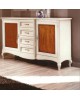 TWO-TONE WOOD DRESSER - WHITE LIGHT WALNUT ANTIQUE AND CLASSIC COUNTRY