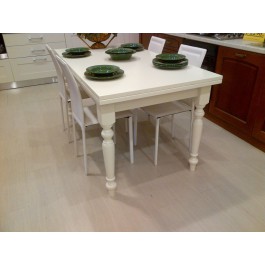 TAVOLO LEGNO COLORE BIANCO OPACO ALLUNGABILE