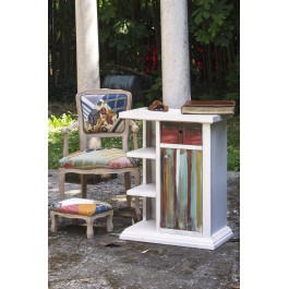 PORT TELEFON MIT FACH HARLEQUIN - HOLZ - MADE IN ITALY