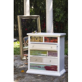 CHEST mit Karomuster - HOLZ - MADE IN ITALY