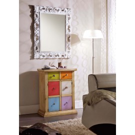 PORT TELEFON MIT FACH HARLEQUIN - HOLZ - MADE IN ITALY