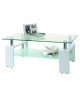 VERRE TABLE BASSE SALON - VITRAGE BLANC TEMPÉRÉ