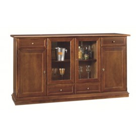 WINDOW DRESSER WOOD ART POOR COLOR DARK WALNUT