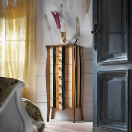 WOCHEN CHEST LACKIERTE MASSIVHOLZ ROUNDED