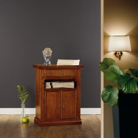 La puerta del gabinete TELEPHONE ENTRATINA ART WOOD POOR con vestíbulo NUEZ