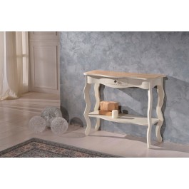 CONSOLE IN WOOD CERATA IVORY BICOLORE VARIOUS COLORS