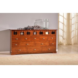 Armario en madera de color nogal oscuro -L 180P40H 90