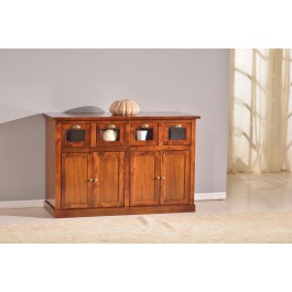 Armario en madera de color nogal oscuro -L 130P50H 85