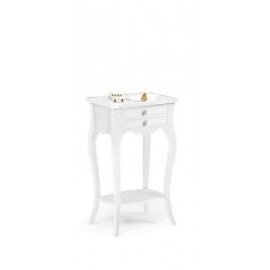 TAVOLINO COMODINO CASSETTIERA BIANCO OPACO LEGNO PRODOTTO VENETO