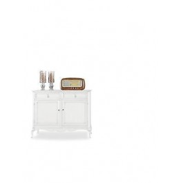 CABINET BOIS DRESSER TIROIR BLANC MATT BOIS VENETO