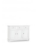CABINET BOIS DRESSER TIROIR BLANC MATT BOIS VENETO