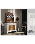 BASE DE CABINET CABINET AVEC BLANC BOIS ANTIQUE BICOLORE X SALON