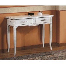 CONSOLLELEGNO TABLA CON Sólido blanco obtenida ANTICATO