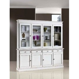 CRISTALLIERA VETRINAArmario 4 HABITACIONES BASE + LACADO mostrar el arte blanco pobre