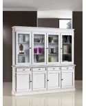 CRISTALLIERA VETRINAKüchenschrank 4 ZIMMER BASE + LACKIERTE SCHAU ART POOR WEISS