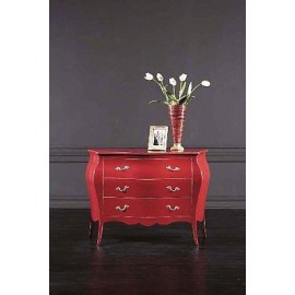 COMO' LEGNO BOMBATO LACCATO ROSSO - vari colori - due dimensioni