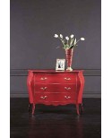 Nachtstuhl ‚rot lackiert