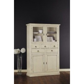 MOBILE CABINET PAINTED IVORY ANTIQUE