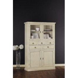 MOBILE CABINET PAINTED IVORY ANTIQUE