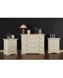 Nachtstuhl ‚4 Schubladen und 2 COMODINI IVORY Antik gemalt