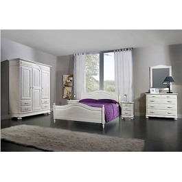 Schlafzimmer Weiß GEBÜRSTETEN Holz Bett Nachtstuhl ‚Nachtschränkchen