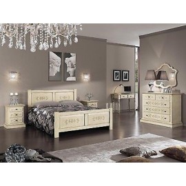 Decoraciones del dormitorio Pintado en IVORY WOOD CAMA COMO 'COMODINO