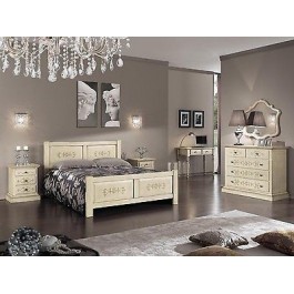 Schlafzimmerdekoration IVORY HOLZ BETT Nachtstuhl ‚GEMALTEN NACHTTISCH