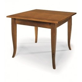 SQUARE TISCH FIXED MIT NUSSBAUM 90X90 HOLZ ART POOR SUPER PREIS