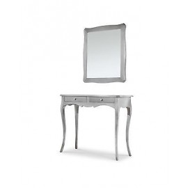 MÓVIL CONSOLA pintadas plata ESCRITORIO TABLA HOJA DE ENTRADA