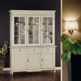 Aparador de ventana ART POOR PINTADO MARFIL ANTIQUE